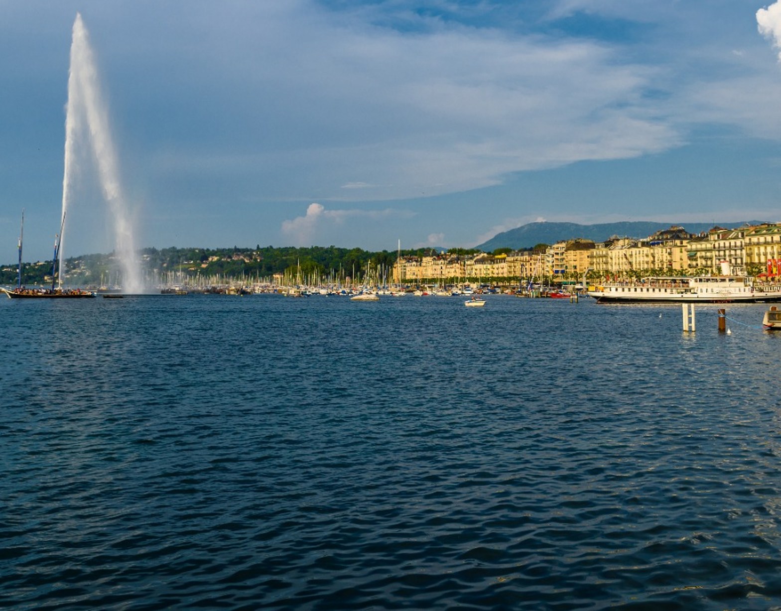 La rade de Genève et son jet d’eau