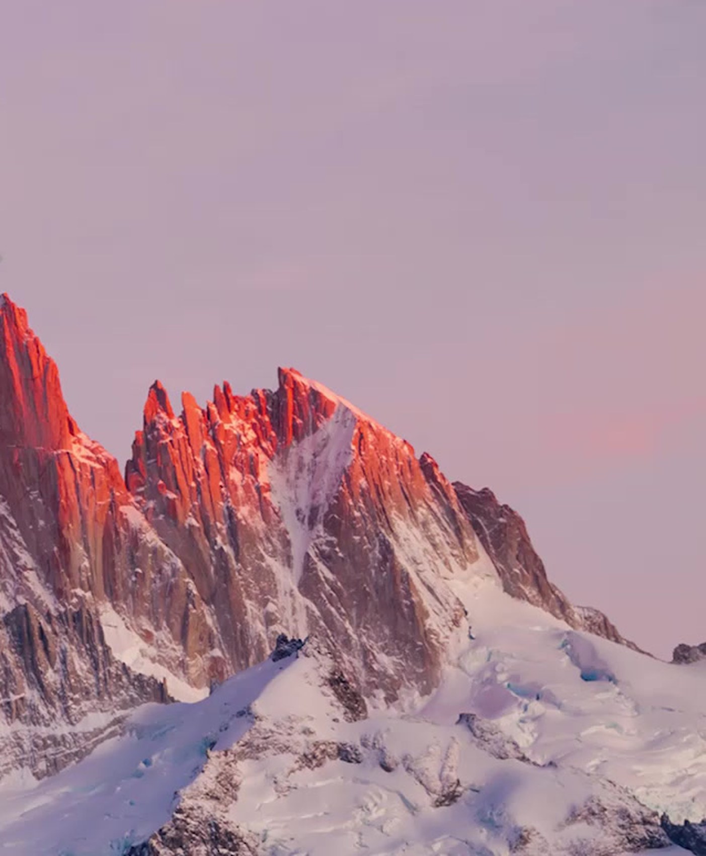 Sommets de Patagonie au lever du jour